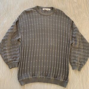 Vintage St. Croix Knits Ribbed Cotton blend sweater, size medium